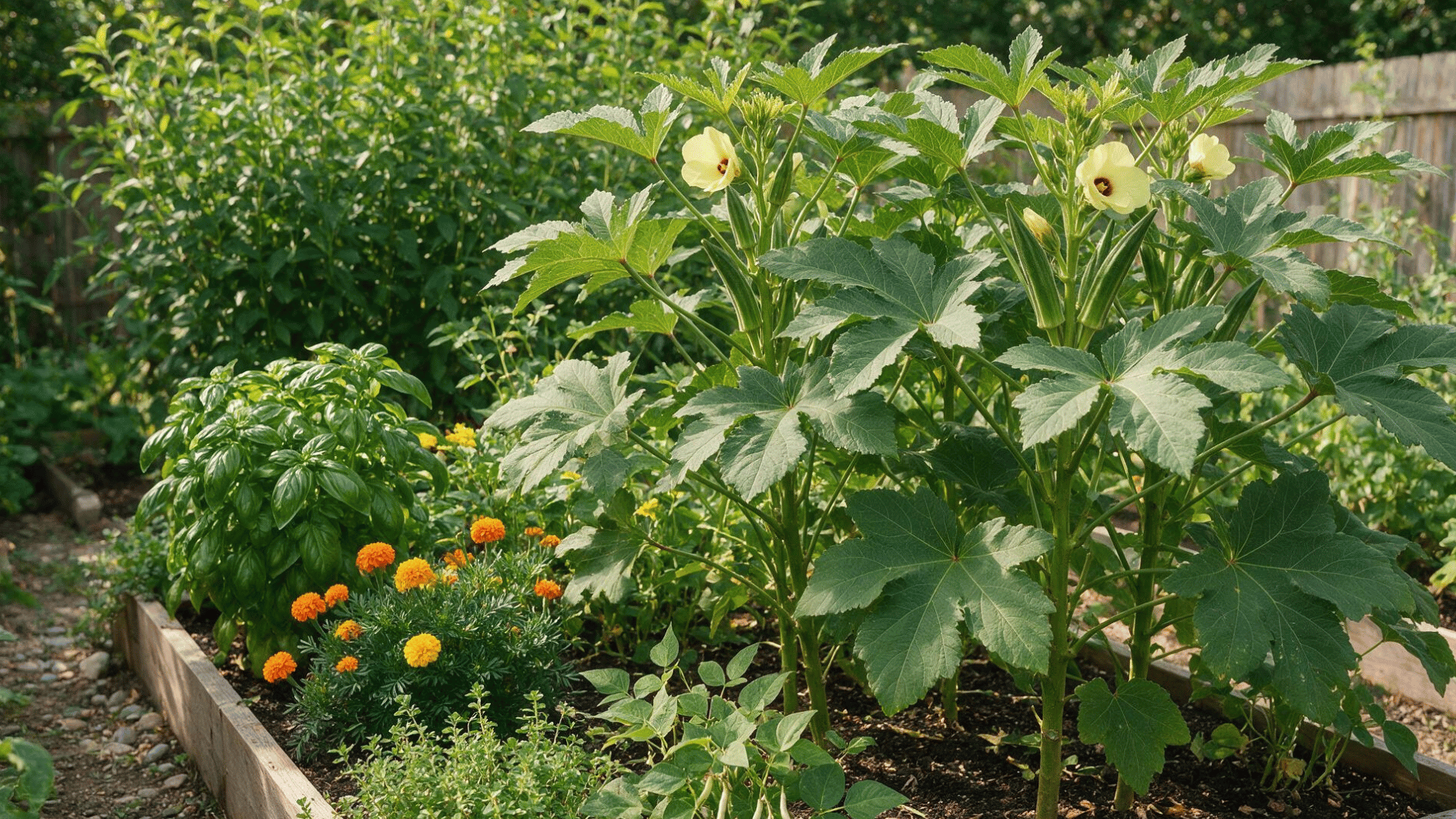 okra-companion-plants-featured-image