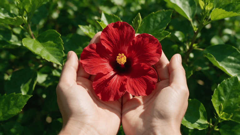 red-hibiscus-flower-in-hand