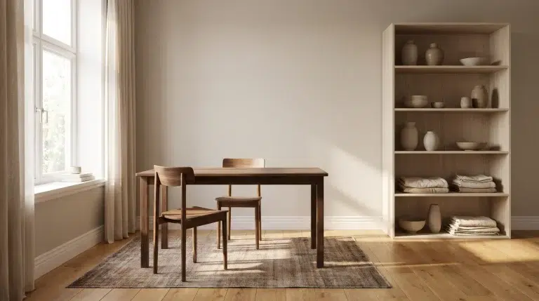 How to Choose a Bookcase or Display Cabinet for a Room With Mixed Wood Tones